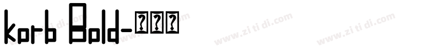 korb Bold字体转换